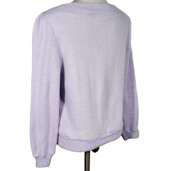 VARIETY Purple Boatneck Embroidered Sweater sizeM - Picture 5 of 13